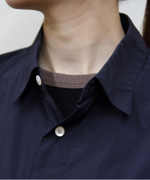GYMPHLEX（ジムフレックス）の「Gymphlex/ジムフレックス　ナイロンタスランロングスリーブシャツ　NYLON TASLAN LONGSLEEVE SHIRT　GY-B0504 SYM（シャツ/ブラウス・メンズ・ブラウン/ネイビー・M/L）」の12枚目の写真