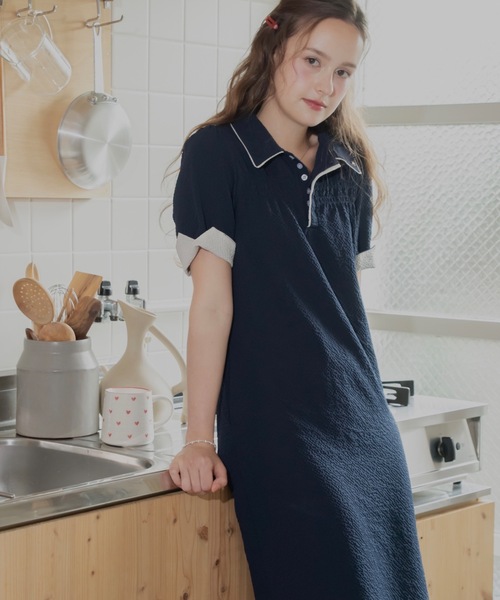 JUMELLE(ジュメロ)の「バイカラーポロワンピ(ワンピース・レディース・ベージュ/ネイビー・FREE)」の18枚目の写真