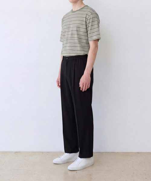 EDINBURGH CLUB(エディンバラクラブ)の「DAILY STRIPED T-SHIRT (BEIGE)(Tシャツ/カットソー・メンズ・Beige・SMALL/MEDIUM/LARGE)」の4枚目の写真