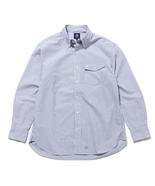 J.PRESS(ジェイプレス)の「【着るほどに深まる / 8色展開】J.PRESS MEN オックスフォード オーバルシャツ(シャツ/ブラウス・メンズ・イエロー系/ホワイト系/ワイン系1/パープル系/ホワイト系9/グリーン系1/ネイビー系1/サックスブルー系・SMALL/MEDIUM/LARGE/X-LARGE)」の4枚目の写真