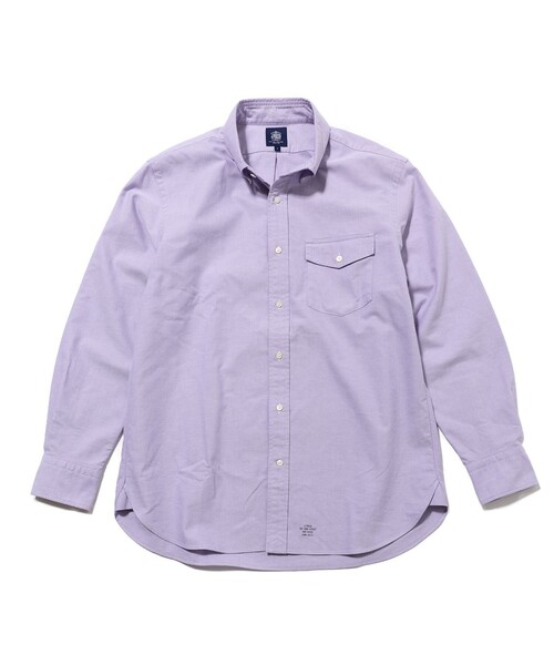 J.PRESS(ジェイプレス)の「【着るほどに深まる / 8色展開】J.PRESS MEN オックスフォード オーバルシャツ(シャツ/ブラウス・メンズ・イエロー系/ホワイト系/ワイン系1/パープル系/ホワイト系9/グリーン系1/ネイビー系1/サックスブルー系・SMALL/MEDIUM/LARGE/X-LARGE)」の6枚目の写真