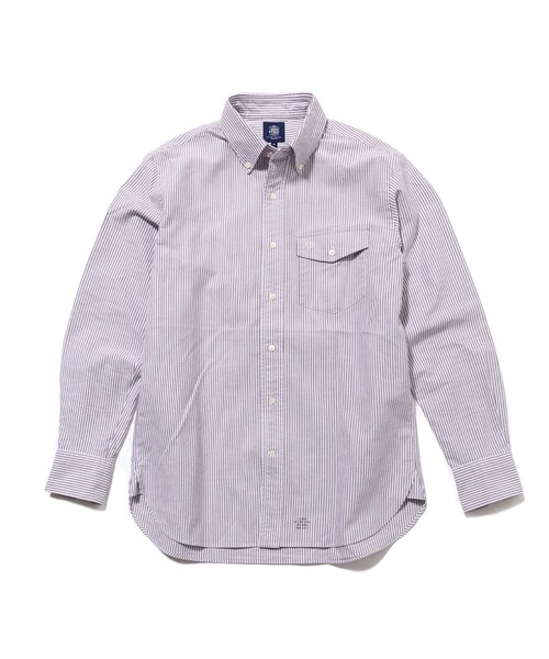 J.PRESS(ジェイプレス)の「【着るほどに深まる / 8色展開】J.PRESS MEN オックスフォード オーバルシャツ(シャツ/ブラウス・メンズ・イエロー系/ホワイト系/ワイン系1/パープル系/ホワイト系9/グリーン系1/ネイビー系1/サックスブルー系・SMALL/MEDIUM/LARGE/X-LARGE)」の8枚目の写真