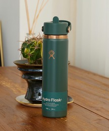 HYDRO FLASK（ハイドロフラスク）の「HydroFlask/ハイドロフラスク ARC 24oz WIDE FLEX STRAW CAP 水筒 ステンレスボトル 魔法瓶 マイボトル 保温保冷 ストロー ワンタッチ 持ち手付き 700ml メンズ レディース 2026年 夏 夏服（水筒）」