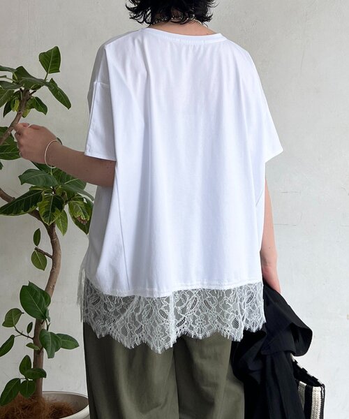 un dix cors（アンディコール）の「レースドルマンプルオーバー（Tシャツ/カットソー・レディース・ブラック/グレー/オフホワイト・FREE）」の20枚目の写真