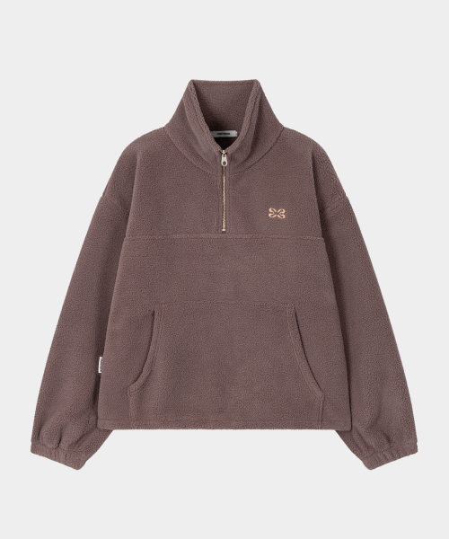 KISYNING(キシニング)の「Soft Fluffy Half Zip-up (Brown)(ニット/セーター・レディース・その他・FREE)」の1枚目の写真