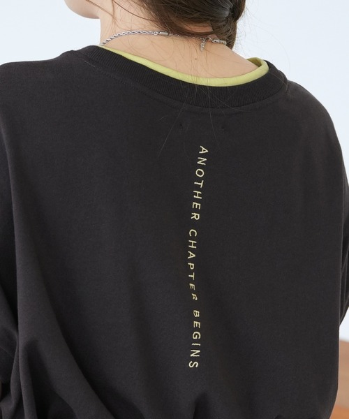 reca(レカ)の「【接触冷感】配色レイヤード風バックロゴTシャツ(Tシャツ/カットソー・レディース・オフホワイト/チャコールグレー/ネイビー・FREE)」の19枚目の写真