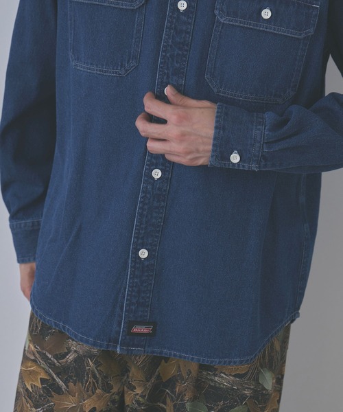 Dickies(ディッキーズ)の「【GENUINE Dickies/ジェニュインディッキーズ】ワッペンワークシャツ(シャツ/ブラウス・メンズ・ネイビー/ブルー/ホワイト系その他・L/XL/M)」の11枚目の写真