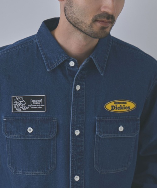 Dickies(ディッキーズ)の「【GENUINE Dickies/ジェニュインディッキーズ】ワッペンワークシャツ(シャツ/ブラウス・メンズ・ネイビー/ブルー/ホワイト系その他・L/XL/M)」の12枚目の写真