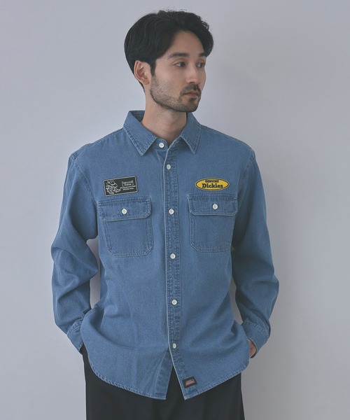 Dickies(ディッキーズ)の「【GENUINE Dickies/ジェニュインディッキーズ】ワッペンワークシャツ(シャツ/ブラウス・メンズ・ネイビー/ブルー/ホワイト系その他・L/XL/M)」の18枚目の写真