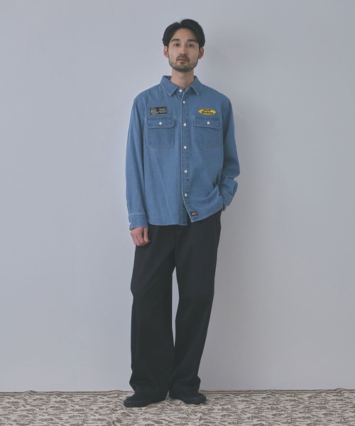 Dickies(ディッキーズ)の「【GENUINE Dickies/ジェニュインディッキーズ】ワッペンワークシャツ(シャツ/ブラウス・メンズ・ネイビー/ブルー/ホワイト系その他・L/XL/M)」の19枚目の写真
