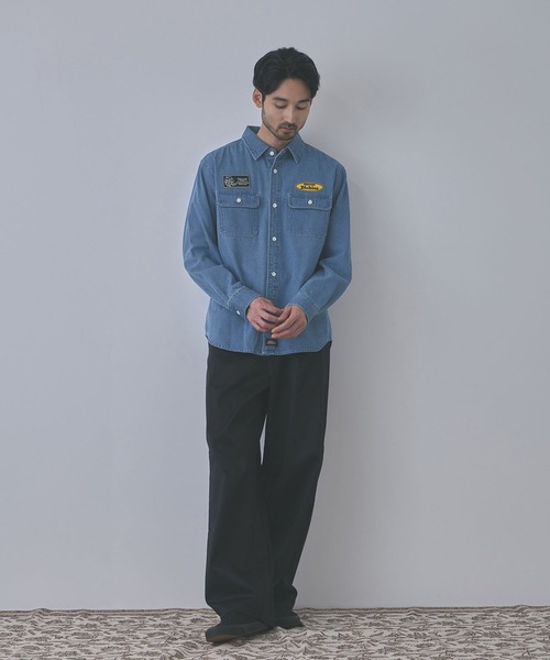 Dickies(ディッキーズ)の「【GENUINE Dickies/ジェニュインディッキーズ】ワッペンワークシャツ(シャツ/ブラウス・メンズ・ネイビー/ブルー/ホワイト系その他・L/XL/M)」の20枚目の写真