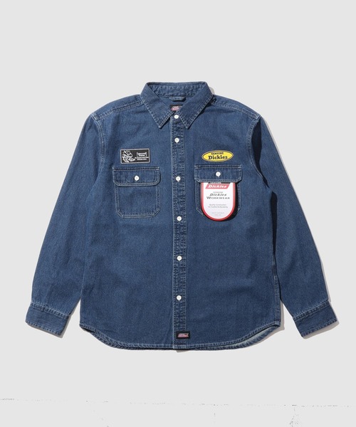 Dickies(ディッキーズ)の「【GENUINE Dickies/ジェニュインディッキーズ】ワッペンワークシャツ(シャツ/ブラウス・メンズ・ネイビー/ブルー/ホワイト系その他・L/XL/M)」の21枚目の写真