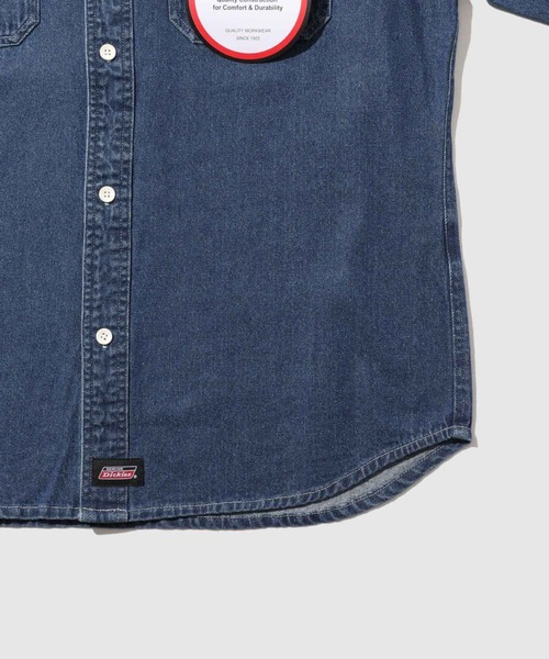 Dickies(ディッキーズ)の「【GENUINE Dickies/ジェニュインディッキーズ】ワッペンワークシャツ(シャツ/ブラウス・メンズ・ネイビー/ブルー/ホワイト系その他・L/XL/M)」の4枚目の写真