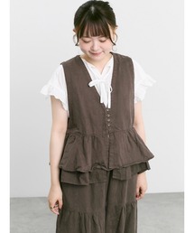 tukuroi】コットンジャカード製品染め裾フリルパンツ《WEB限定