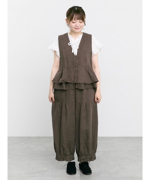 TSUHARU by Samansa Mos2(ツハルバイサマンサモスモス)の「【tukuroi】コットンジャカード製品染めベスト《WEB限定》(ベスト・レディース・キナリ/ピンク/グレー/モカ/ネイビー/ブラック/ダークブラウン・F)」の12枚目の写真