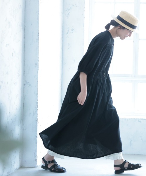 soulberry(ソウルベリー)の「なつくろワンピース(ワンピース・レディース・ブラック・3L/LL/L/M/5L/4L)」の4枚目の写真