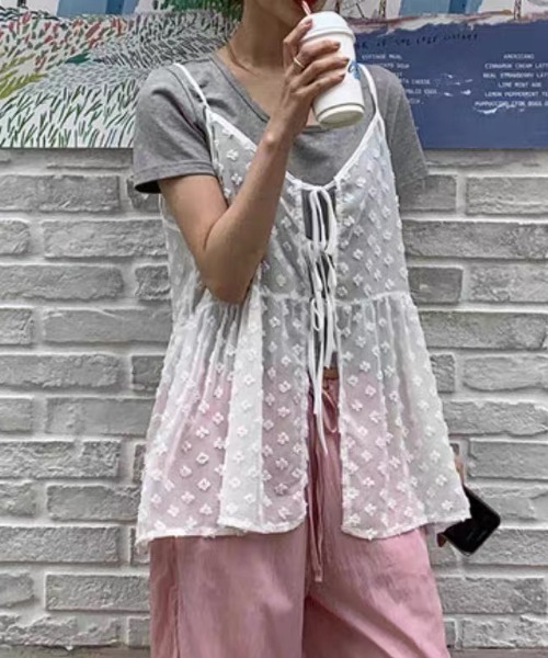 Vipoa(ヴィポア)の「Jacquard camisole bustier(キャミソール・レディース・ホワイト/ブラック・FREE)」の21枚目の写真