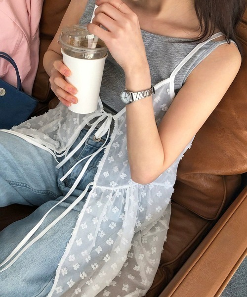 Vipoa(ヴィポア)の「Jacquard camisole bustier(キャミソール・レディース・ホワイト/ブラック・FREE)」の18枚目の写真