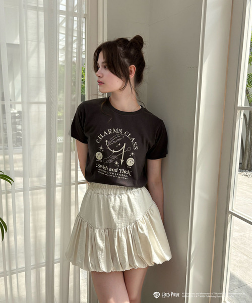 my twilight(マイトワイライト)の「【Harry Potter】呪文学 刺繍 Tシャツ(Tシャツ/カットソー・レディース・ブラック/オフホワイト・FREE)」の10枚目の写真