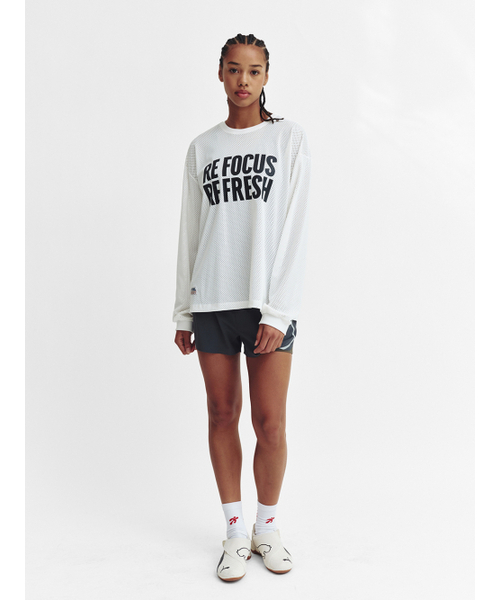 MENASOO（ミナス）の「Refocus Mesh Round Neck T Shirt_White（Tシャツ/カットソー・レディース・ホワイト・FREE/2）」の4枚目の写真