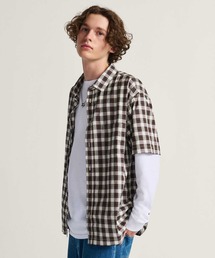 MONTE シャツ / Monte Plaid SS Woven EGRET VN000P89C9F1