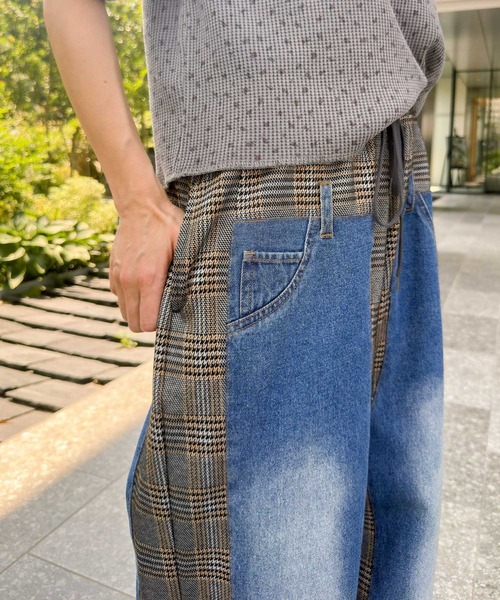 niko and...（ニコアンド）の「[MODE NORM CORE] デニムパッチワークパンツ（デニムパンツ・レディース・チャコール/モカ/キャメル・MEDIUM/LARGE）」の10枚目の写真
