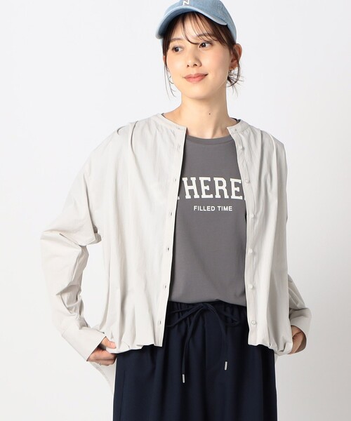 Grand PARK(グランドパーク)の「フロントINシャツ(シャツ/ブラウス・レディース・オフホワイト/ブラック/その他2/カーキ・FREE)」の2枚目の写真