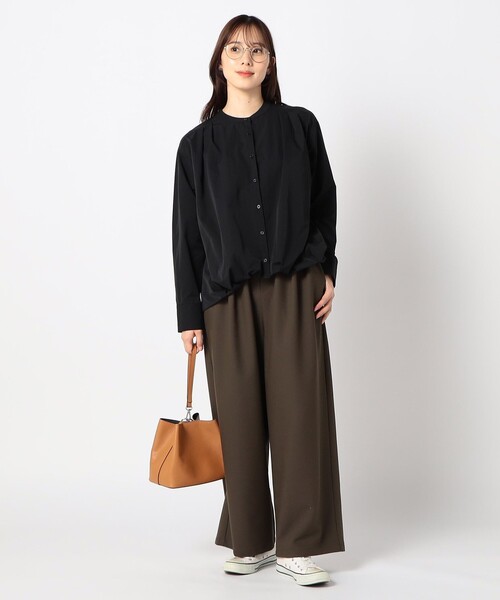 Grand PARK(グランドパーク)の「フロントINシャツ(シャツ/ブラウス・レディース・オフホワイト/ブラック/その他2/カーキ・FREE)」の7枚目の写真