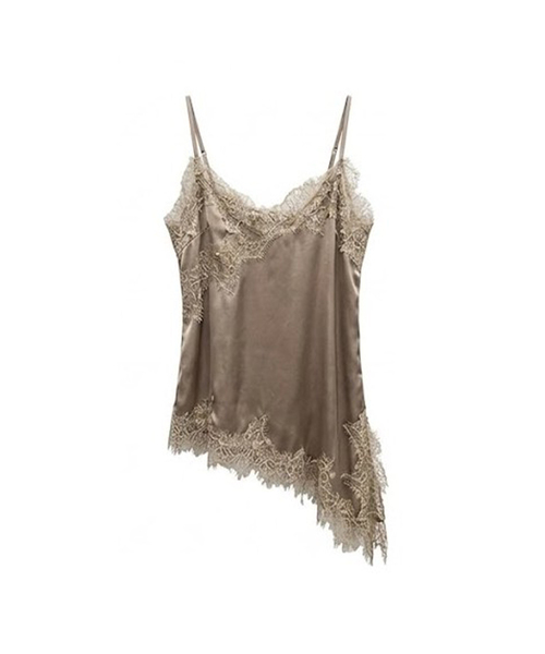 PROJECT WAVE（プロジェクトウェーブ）の「Cilly Satin Top [BEIGE]（Tシャツ/カットソー・レディース・ブラック/Beige/アイボリー・MEDIUM/SMALL）」の3枚目の写真