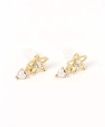 フラワーラインビジュー樹脂ピアス / 1054932