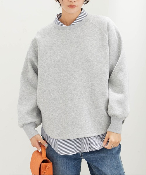 BELLUNA PLUS（ベルーナ）の「イージーケアが嬉しい！ストライプシャツ（シャツ/ブラウス・レディース・ネイビー系・X-LARGE/LARGE/MEDIUM）」の10枚目の写真