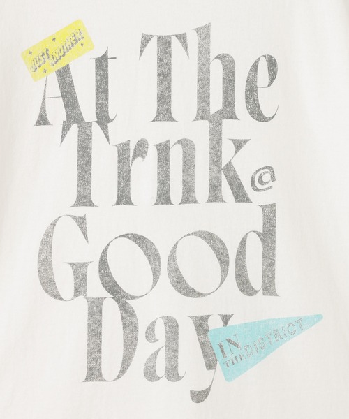 AT THE TRNK（アットザトランク）の「GOODDAYロゴ プリント Ｔシャツ AT THE TRNK（Tシャツ/カットソー・レディース・ホワイト/ブラック/グレー/クリーム・M/L）」の8枚目の写真