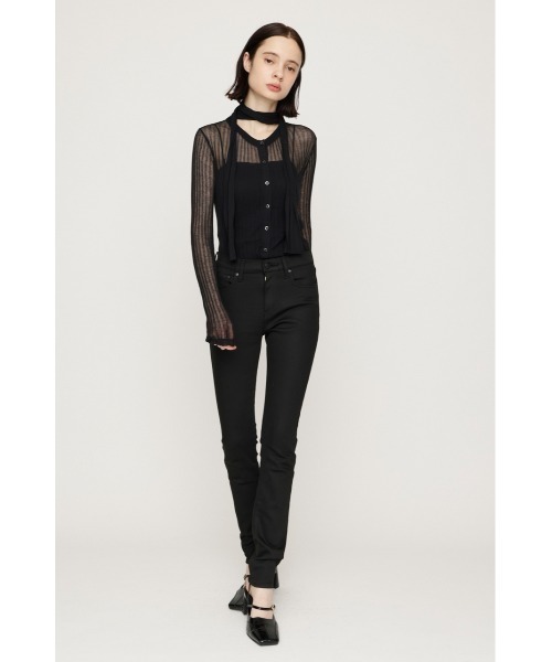 SLY（スライ）の「CALL BLACK SLIM PT コールブラックスリムパンツ 秋服 冬服 デニム スキニー（デニムパンツ・レディース・ブラック・2/1/0）」の2枚目の写真