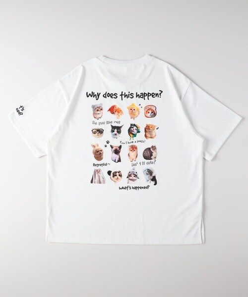 Right-on(ライトオン)の「《体型カバー》ネコバッグプリントTシャツ(Tシャツ/カットソー・レディース・チャコールグレー/ライトグレー/オフホワイト・05/04)」の15枚目の写真