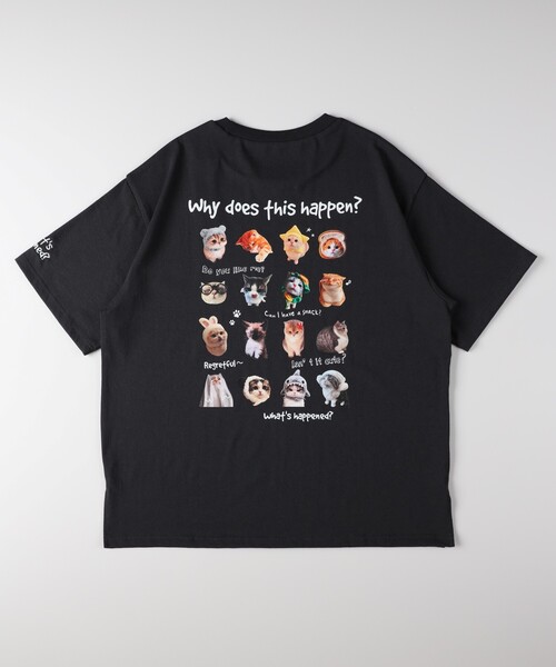 Right-on(ライトオン)の「《体型カバー》ネコバッグプリントTシャツ(Tシャツ/カットソー・レディース・チャコールグレー/ライトグレー/オフホワイト・05/04)」の17枚目の写真