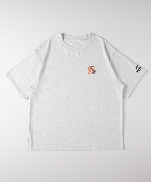 Right-on(ライトオン)の「《体型カバー》ネコバッグプリントTシャツ(Tシャツ/カットソー・レディース・チャコールグレー/ライトグレー/オフホワイト・05/04)」の18枚目の写真