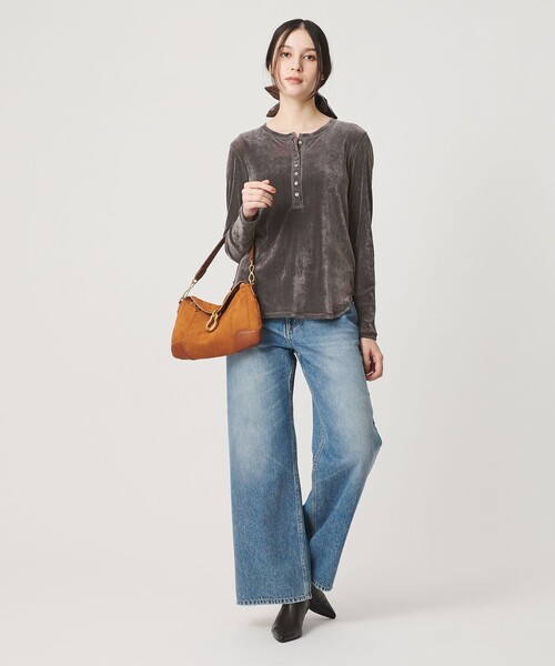 BEAUTY&YOUTH UNITED ARROWS（ビューティーアンドユースユナイテッドアローズ）の「フロッキーチュール ヘンリーネック カットソー（Tシャツ/カットソー・レディース・ダークグレー/オフホワイト/ライム・FREE）」の20枚目の写真