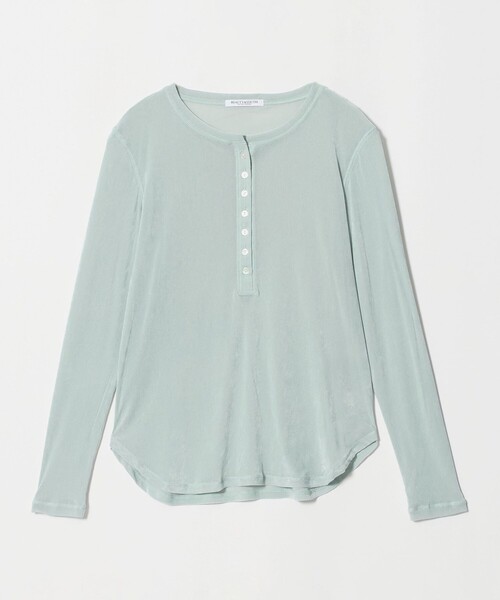 BEAUTY&YOUTH UNITED ARROWS（ビューティーアンドユースユナイテッドアローズ）の「フロッキーチュール ヘンリーネック カットソー（Tシャツ/カットソー・レディース・ダークグレー/オフホワイト/ライム・FREE）」の10枚目の写真
