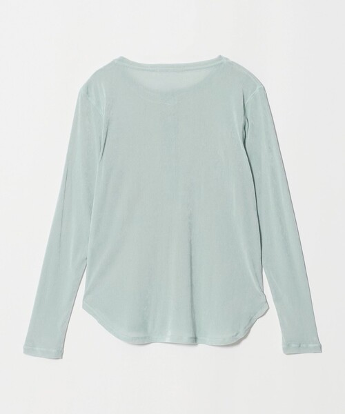 BEAUTY&YOUTH UNITED ARROWS（ビューティーアンドユースユナイテッドアローズ）の「フロッキーチュール ヘンリーネック カットソー（Tシャツ/カットソー・レディース・ダークグレー/オフホワイト/ライム・FREE）」の9枚目の写真