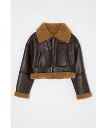 完売♡MOUSSY COMPACT F/LEATHER プルゾン 26年SS新作】COMPACT F/LEATHER ブルゾン（ブルゾン）｜MOUSSY