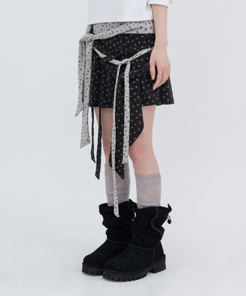 HIGH SCHOOL DISCO（ハイスクールディスコ）の「ドレープレイヤードミニスカート_ブラック（スカート・レディース・その他・SMALL/MEDIUM）」の3枚目の写真