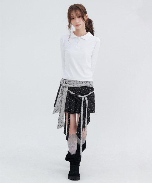 HIGH SCHOOL DISCO（ハイスクールディスコ）の「ドレープレイヤードミニスカート_ブラック（スカート・レディース・その他・SMALL/MEDIUM）」の5枚目の写真