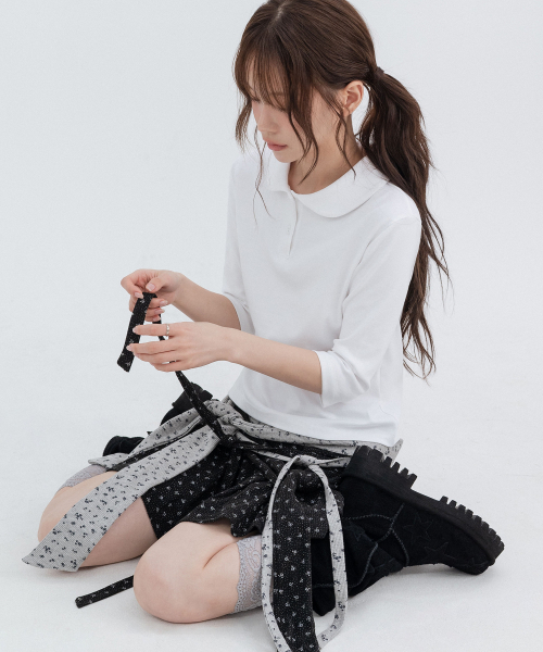 HIGH SCHOOL DISCO（ハイスクールディスコ）の「ドレープレイヤードミニスカート_ブラック（スカート・レディース・その他・SMALL/MEDIUM）」の6枚目の写真