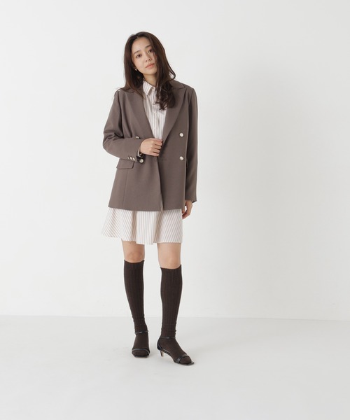 NATURAL BEAUTY BASIC（ナチュラルビューティーベーシック）の「ミニシャツワンピース（ワンピース・レディース・ベージュ系その他/ブルー系その他2・FREE）」の9枚目の写真