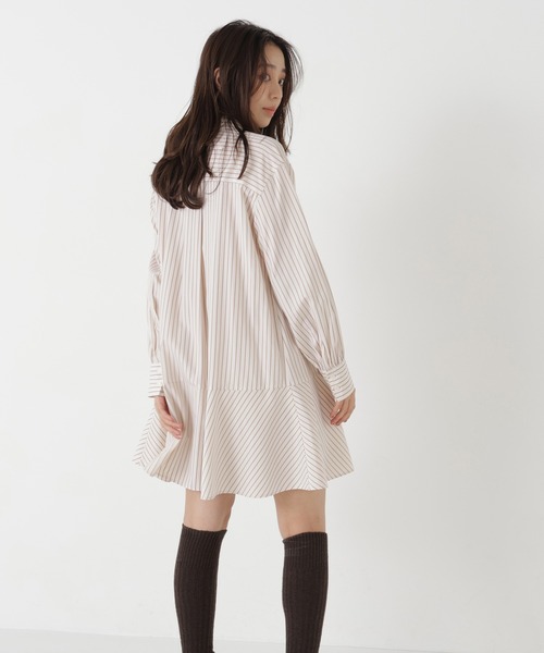 NATURAL BEAUTY BASIC（ナチュラルビューティーベーシック）の「ミニシャツワンピース（ワンピース・レディース・ベージュ系その他/ブルー系その他2・FREE）」の14枚目の写真