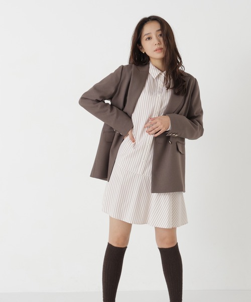 NATURAL BEAUTY BASIC（ナチュラルビューティーベーシック）の「ミニシャツワンピース（ワンピース・レディース・ベージュ系その他/ブルー系その他2・FREE）」の16枚目の写真