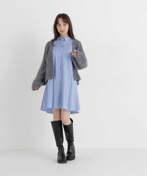 NATURAL BEAUTY BASIC（ナチュラルビューティーベーシック）の「ミニシャツワンピース（ワンピース・レディース・ベージュ系その他/ブルー系その他2・FREE）」の19枚目の写真
