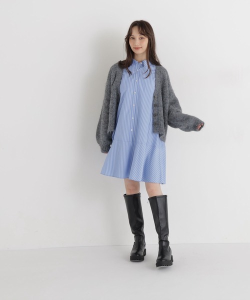 NATURAL BEAUTY BASIC（ナチュラルビューティーベーシック）の「ミニシャツワンピース（ワンピース・レディース・ベージュ系その他/ブルー系その他2・FREE）」の22枚目の写真