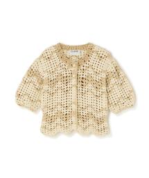 CLANE/クラネ/MALL BORDER HAND CROCHET KNIT CARDIGAN