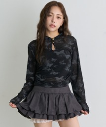 チャイナシアーロングTシャツ
